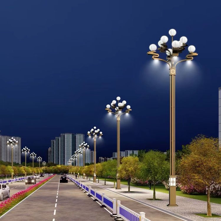 山西工程定制LED玉蘭燈、組合景觀燈、交通信號桿及照明設施的綜合應用
